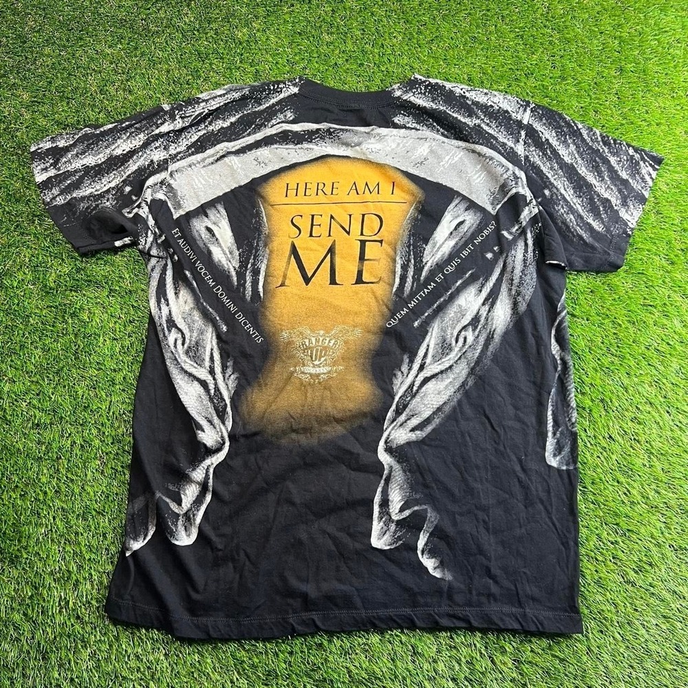 2006 Ranger Up Here Am I Send Me Eagle Graphic T Shirt Black Mens Large AOP - Picture 6 of 6